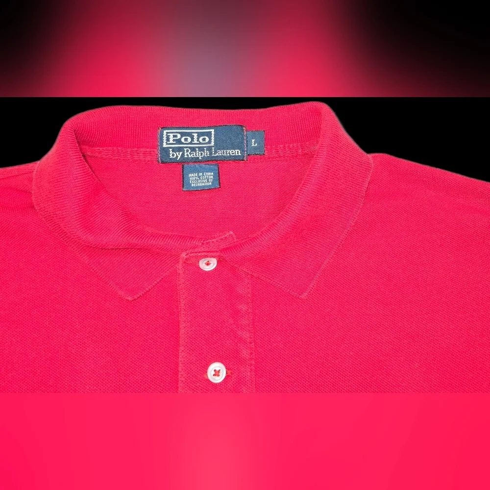 Vintage Polo by Ralph Lauren Men’s Red Short Sleeve Polo Shirt Size Large Cotton